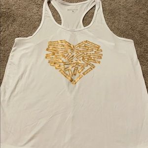 White heart OTF cut out tank! Size L